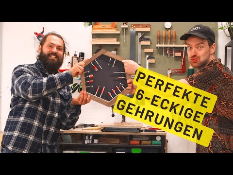 Mit Oberfräse oder in Handarbeit - Sechseckige Wabe aus Nussbaum für eure Werkstatt