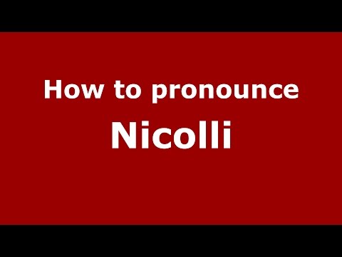 How to pronounce Nicolli (Brazilian Portuguese/Brazil)  - PronounceNames.com