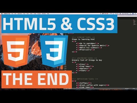 HTML5 and CSS3 beginner tutorial 44 - Final Video