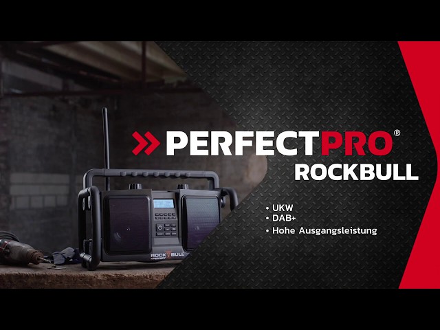 Video teaser voor PerfectPro Rockbull (DE)- Das beste Radio für große Räume, Lager, Fabrikhallen, Ställe und Rohbauten