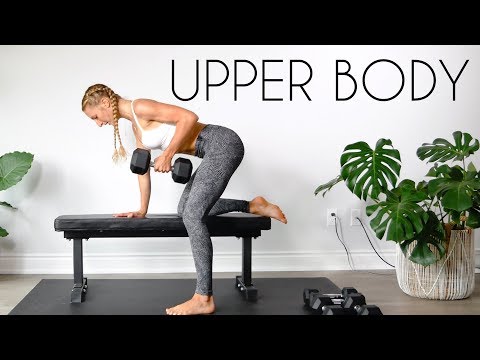 DUMBBELL ONLY TOTAL UPPER BODY  (At Home Workout Beginner Friendly)