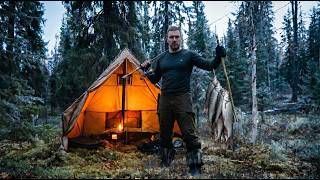 Surviving Alone in the Siberian Forest | Hot Tent Life