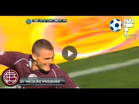 Gol Pasquini. Tigre 0 - Lanús 1. Torneo Inicial 2013. Fecha 14. Fútbol Para Todos.