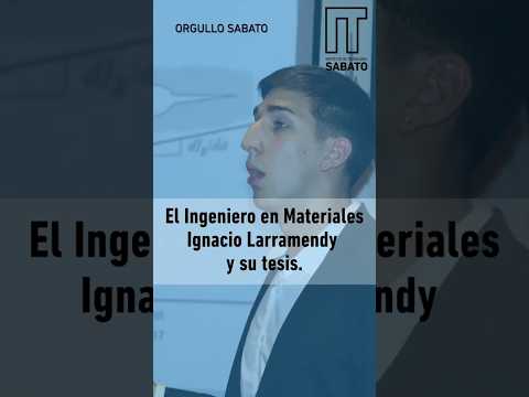 🎓 El flamante Ingeniero en Materiale Ignacio Larramendy nos contó sobre su trabajo final.