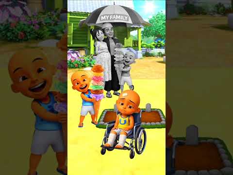 Upin ditinggal family 😭😢 #shorts #kartuntempel #upinipin