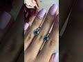 Серебряные серьги с топазом Лондон Блю 1.267ct