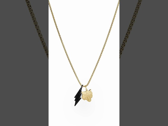 Vídeo relacionado con Fossil Collar colgante redondo de acero inoxidable tono oro rosa para mujer con cierre de langosta