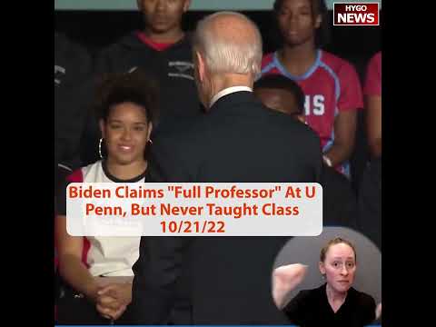 Biden claimed he was "teaching" Full Professor at University of Pennsylvania