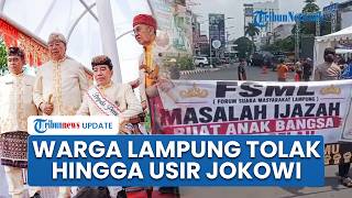 Momen Warga Lampung Tolak hingga Usir Jokowi saat Safari Politik: Tunjukkan Ijazahmu!