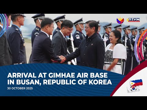 Arrival at Gimhae Air Base