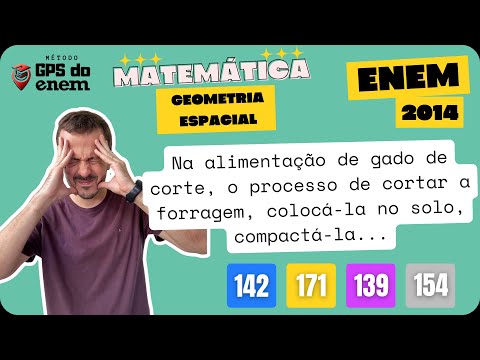 🐧 142. ENEM 2014 Geometria Espacial | Questão 👉🏻 "Na alimentação de gado de corte" | Matemática