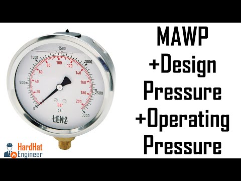 What is  MAWP, Design ,Operating & Hydrotest Pressure ?