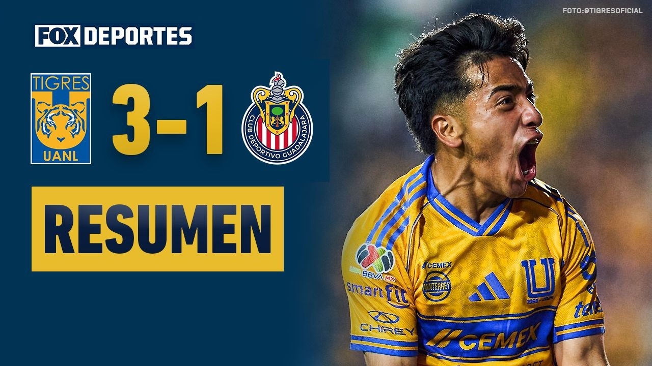 🐯🔥TIGRES 3-1 CHIVAS | Los 'Felinos' sorprenden a Guadalajara en el 'Volcán' | HIGHLIGHTS | Liga MX