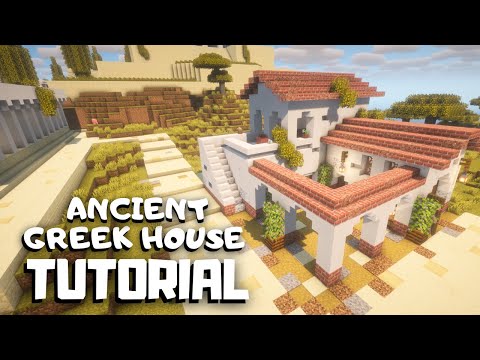 Minecraft: How to Build a Greek House (Ancient Greek City Tutorial)