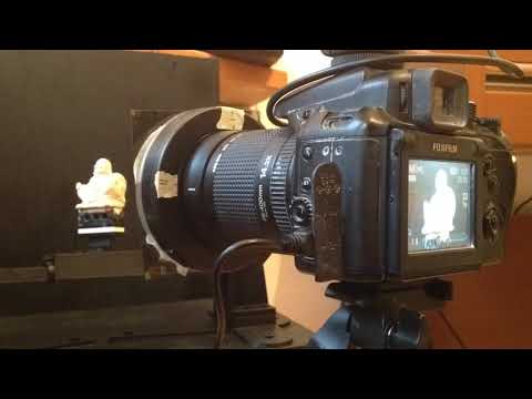 Closeup of the scan process (arduino controlled)