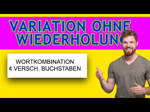 Variation ohne Wiederholung. Bsp. Wort bilden. Reihenfolge wichtig. Stochastik Aufgabe. Mathe lernen