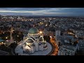 Belgrade Illuminated: A Drone's Journey After Sunset