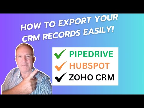How To Export Your CRM Records Easily in Pipedrive, Hubspot and Zoho CRM