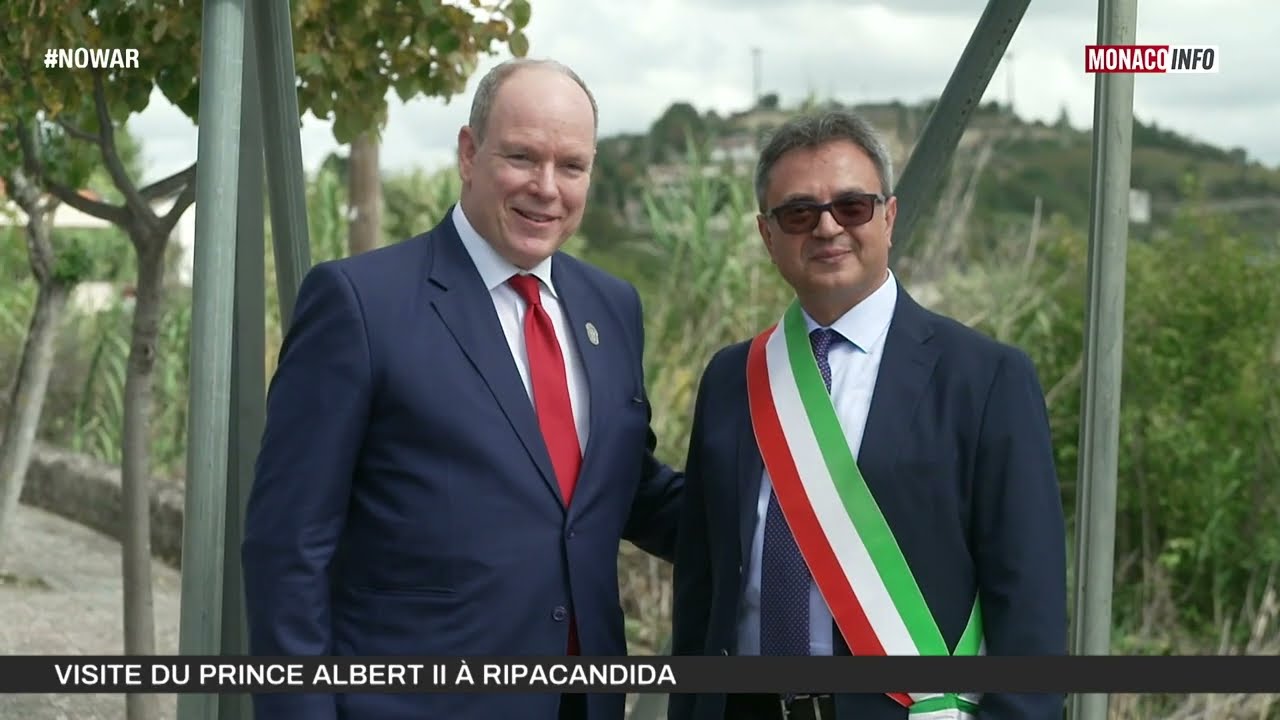 Italie : Visite du Prince Albert II à Ripacandida
