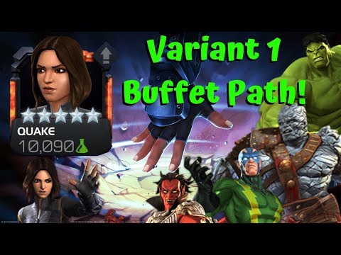 R4 Quake in Variant 1! Korg Buffet Path! Can I Quake? - Marvel Contest of Champions