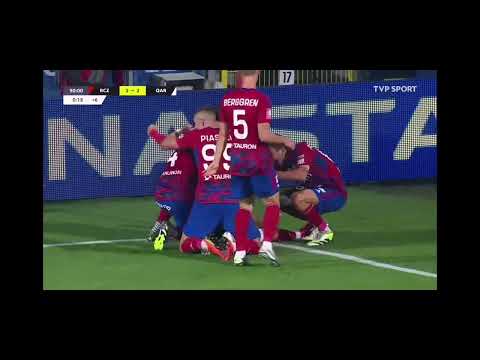 Piękny gol Sonny Kittel w Meczu Raków Częstochowa - Qarabag na 3-2