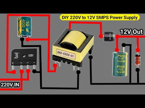 Make DIY 220V to 12V Power Supply | 12V SMPS For Beginners 