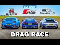 GT-R NISMO v 911 Turbo S v R8 - DRAG RACE