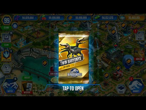 ALL VIP DINOSAURS TOURNAMENT TWIN BARYONXY VIP PACK | JURASSIC WORLD THE GAME
