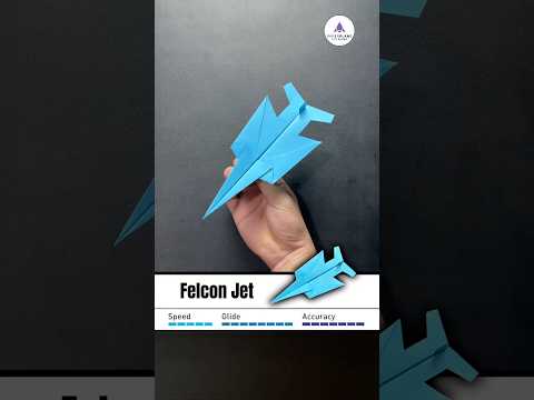 How to make a paper plane that flies 999 FEET EASY- Felcon Jet 🚀