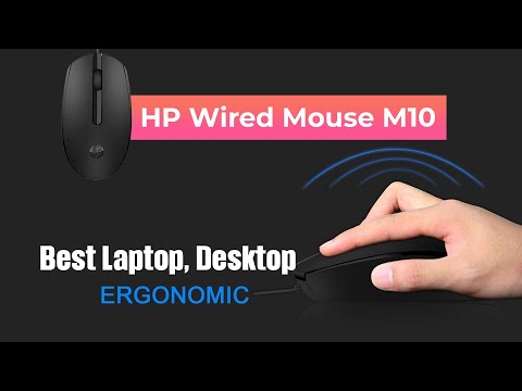 Hp m10 black wired mouse