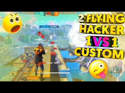 Hacker VS Hacker | 2 Flying Hacker 1 VS 1 Custom Fight | Must Watch | Garena Free fire
