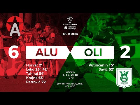 18.krog: Aluminij - Olimpija 6:2 ; Prva liga Telekom Slovenije 2018/2019