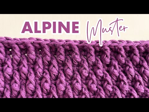 Alpine Muster häkeln | Anleitung 3D Häkelmuster für Taschen, Mützen, etc.