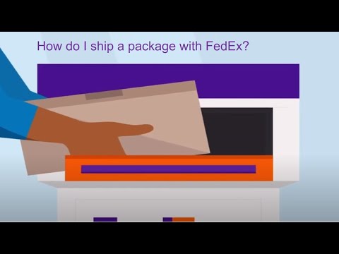 Part of a video titled How to ship a package with FedEx - YouTube