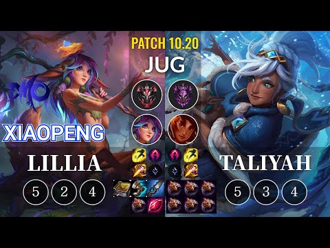 DMO Xiaopeng Lillia vs Taliyah Jungle - KR Patch 10.20