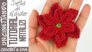 Come fare una Stella di Natale ad Uncinetto Facile e Veloce (sottotitoli in inglese e spagnolo)