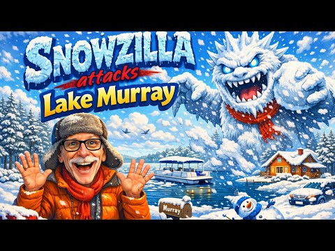 Snowzilla Hits the South  -  Lake Murray Frozen Over.