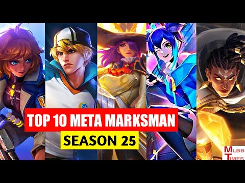 Top 10 best marksman for gold lane mobile legends | top 10 meta heroes for solo rank 2022