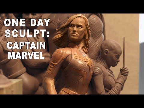 One Day Sculpt: Captain Marvel - Timelapse