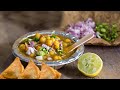 Ghugni Samosa Chaat Kolkata Street Food Street Food In Kolkata Samosa Chaat Ghugni Chaat