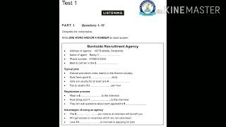 BANKSIDE RECRUITMENT AGENCY#listening #listen #ielts #test #
