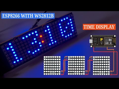Crea un orologio digitale con i pannelli LED ESP8266 e WS2812B!
