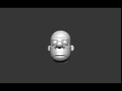 zbrush sphere head sculpting - simpson