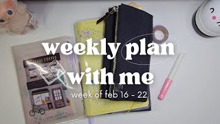 2/16-22 weekly plan with me | february week 3 | hobonichi weeks & cousin | weekly set-up