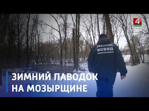 На Гомельщине из-за зимнего паводка больше всего пострадал Мозырский район видео