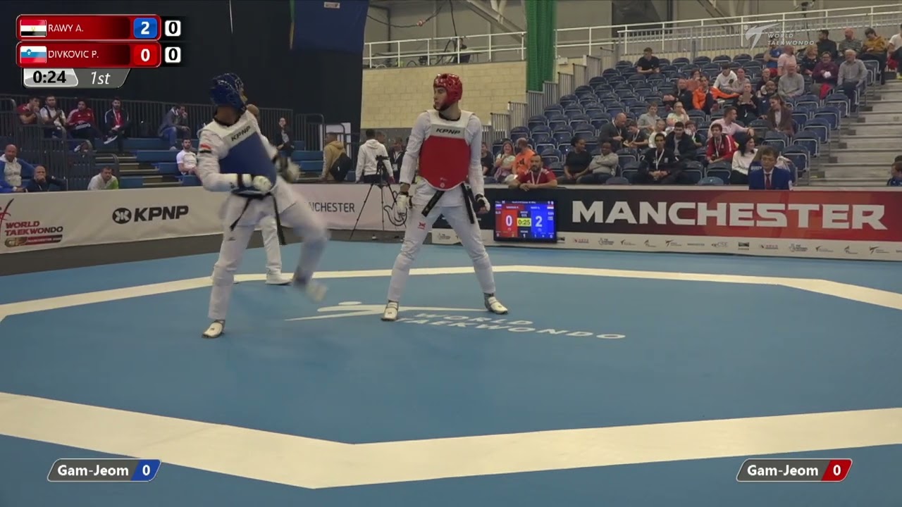 111 R-32 M+80kg 🔵 RAWY Ahmad EGY vs 🔴 DIVKOVIC Patrik SLO I Manchester 2022 World Taekwondo GP