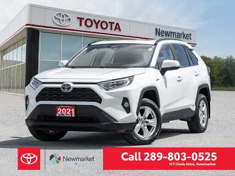2021 Toyota RAV4 Hybrid XLE AWD in White for sale at Newmarket Toyota in Newmarket, ON