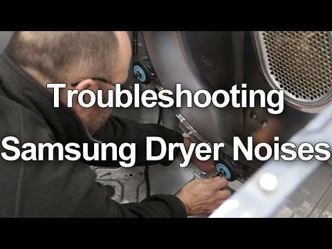 Part of a video titled How to Fix a Noisy or Squeaking Samsung Dryer - YouTube