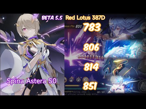 HI3 BETA 5.5 - [Red Lotus 387D] Spine Astera S0 vs HOS, Andrius, HOD, AK