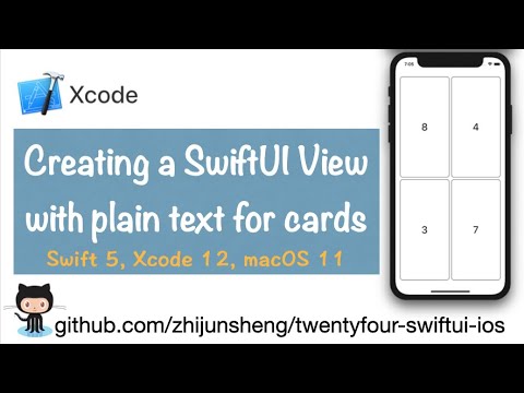 iOS SwiftUI 018: Creating a SwiftUI view with plain text for cards